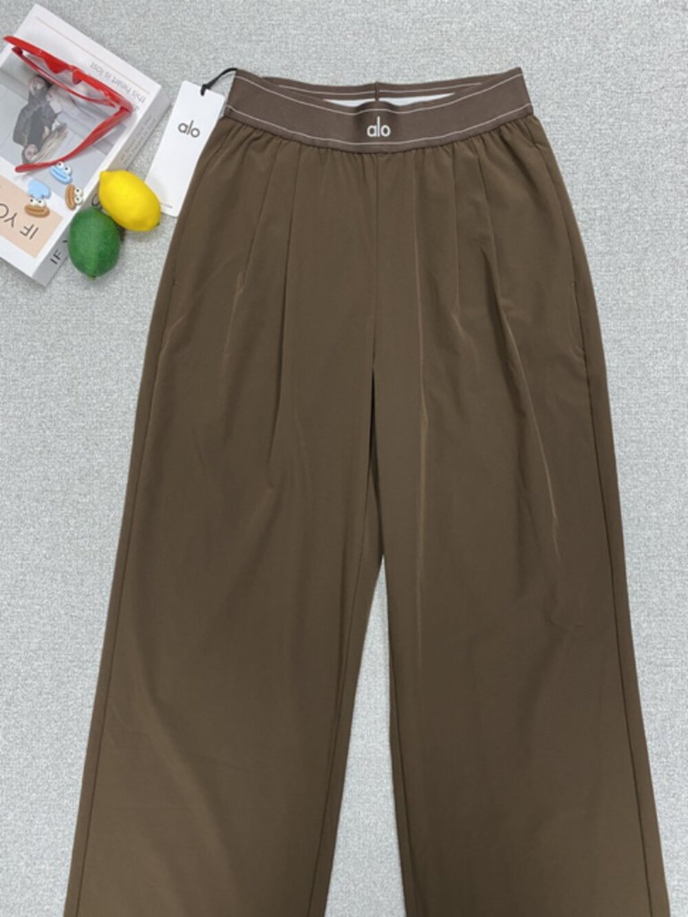 Espresso Brown🐑ALO Yoga Suit Up Wide Trouser🥞Regular-30” Inseam,Unused